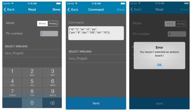 Client iOS : Vues de commandes et de saisie