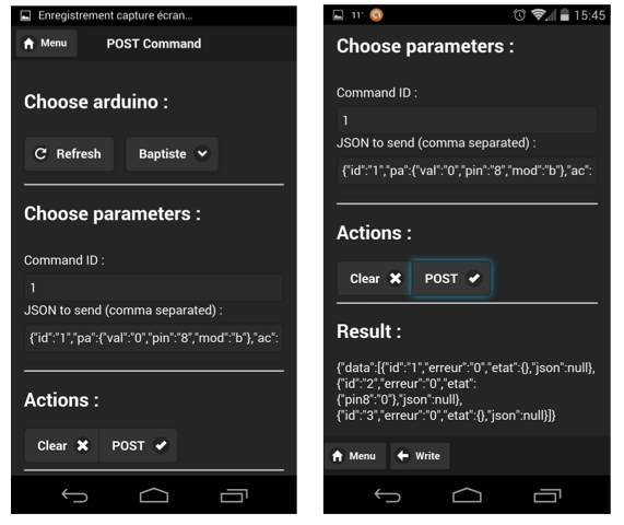 Client jQuery Mobile : page de commande 